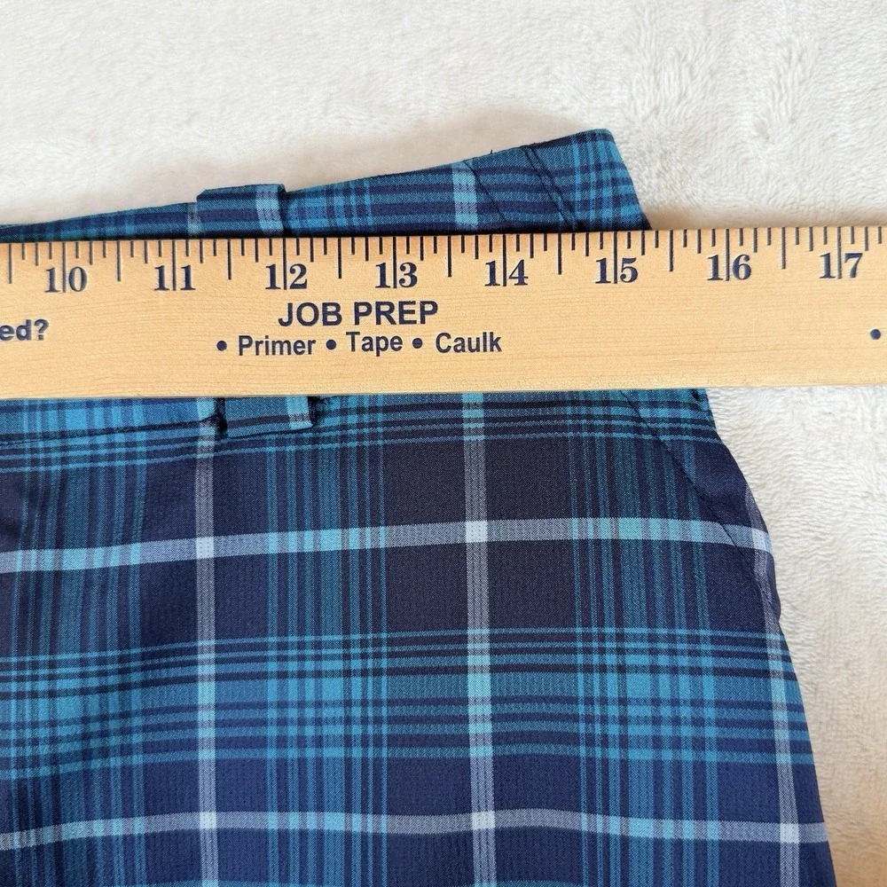 Nike Skort Women's Size 6 Blue‎ Turquoise Tartan Plaid Dri-Fit Golf Pickleball